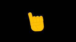 Animated Emoji - Sign Finger Up